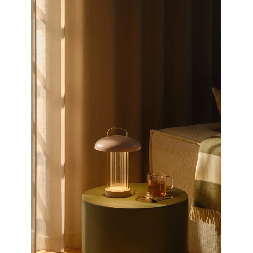 Nordlux - Lámpara de mesa táctil recargable LED regulable MIRANO LED/3W/3,7V rosa