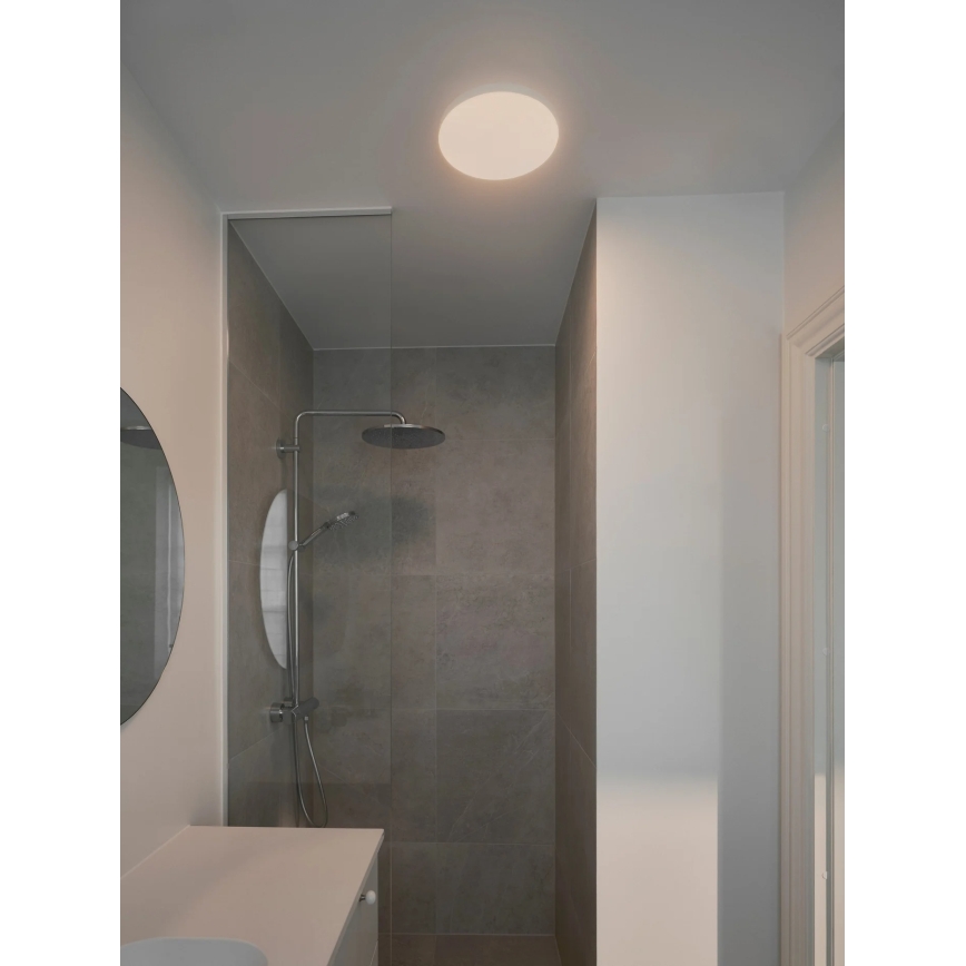 Nordlux - Luminaria de techo para baño LED regulable SERENOVA LED/10/15W/230V 3000/4000/5700K Ø 28 cm IP65 blanca