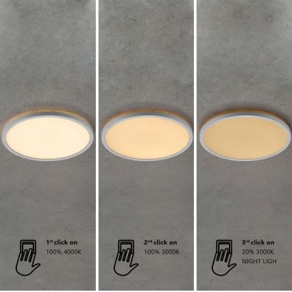 Nordlux - Lámpara de techo LED regulable para baño OJA, 14,5 W / 230 V, 3000/4000 K, IP54, Ø 30 cm