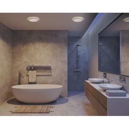 Nordlux - Lámpara de techo LED regulable para baño OJA, 14,5 W / 230 V, 3000/4000 K, IP54, Ø 30 cm