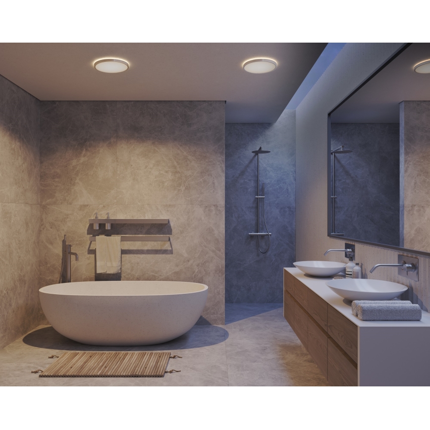Nordlux - Lámpara de techo LED regulable para baño OJA, 14,5 W / 230 V, 3000/4000 K, IP54, Ø 30 cm