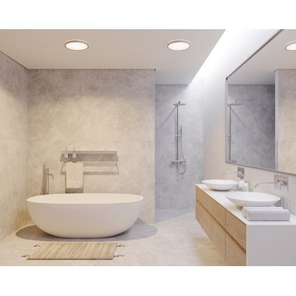 Nordlux - Lámpara de techo LED regulable para baño OJA, 14,5 W / 230 V, 3000/4000 K, IP54, Ø 30 cm