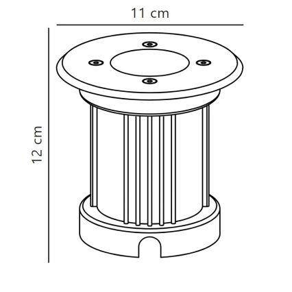 Nordlux - Luz exterior para entrada PATO 1xGU10/35W/230V IP65