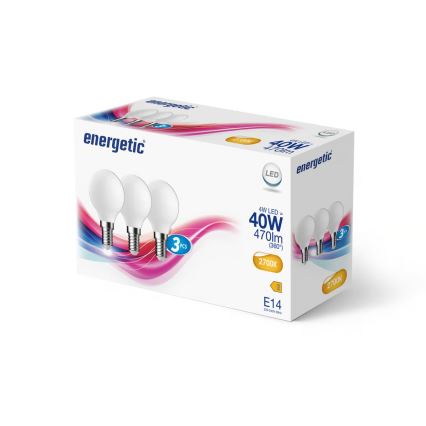Nordlux - Pack de 3 bombillas LED G45 E14/4W/230V 2700K