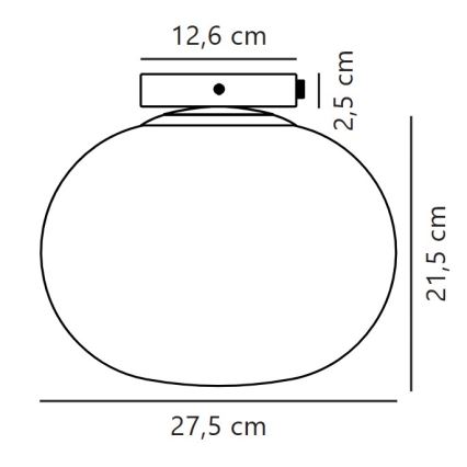 Nordlux - Plafón ALTON 1xE27/25W/230V diá. 27,5 cm ahumado