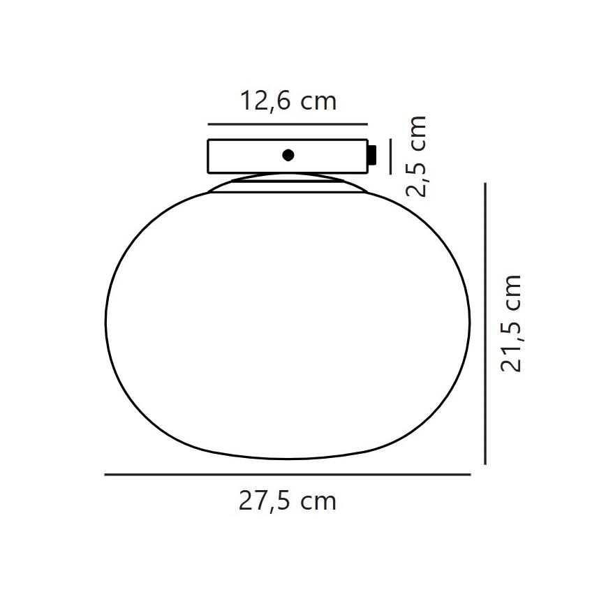 Nordlux - Plafón ALTON 1xE27/25W/230V diá. 27,5 cm ahumado