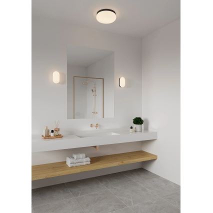 Nordlux - Plafón de baño FOAM 2xE27/55W/230V IP44 diá. 34 cm negro
