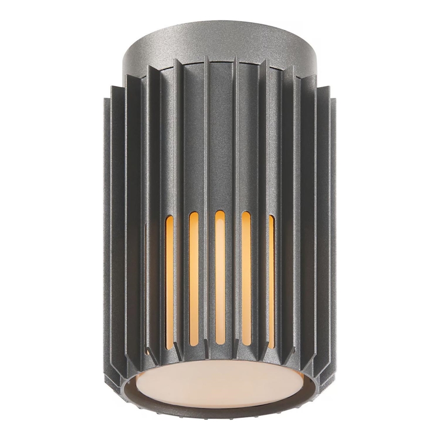 Nordlux - Plafón de exterior ALUDRA 1xE27/15W/230V diá. 12,4 cm antracita