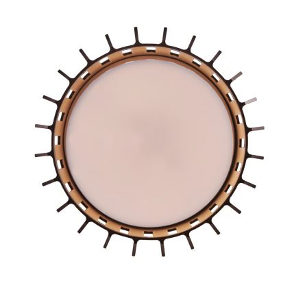 Nordlux - Plafón de exterior ALUDRA 1xE27/15W/230V diá. 12,4 cm marrón