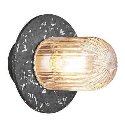 Nordlux - Plafón de exterior JANUKA 1xE27/60W/230V IP54 negro