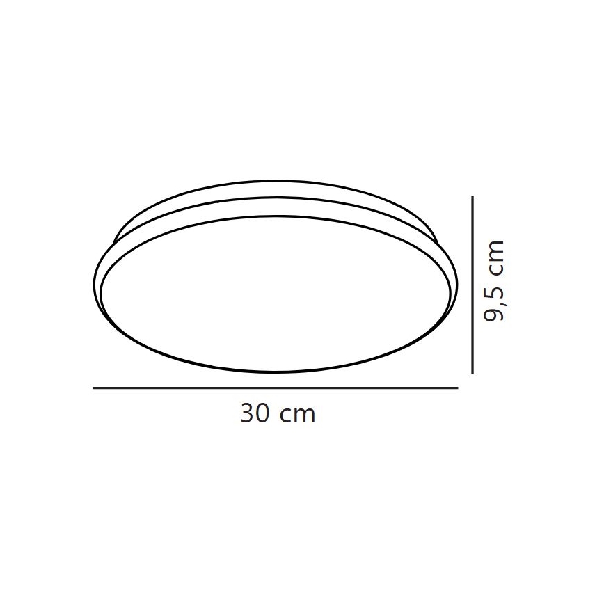 Nordlux - Plafón de techo LED para baño MONTONE, 10W/230V IP44, diámetro 30 cm