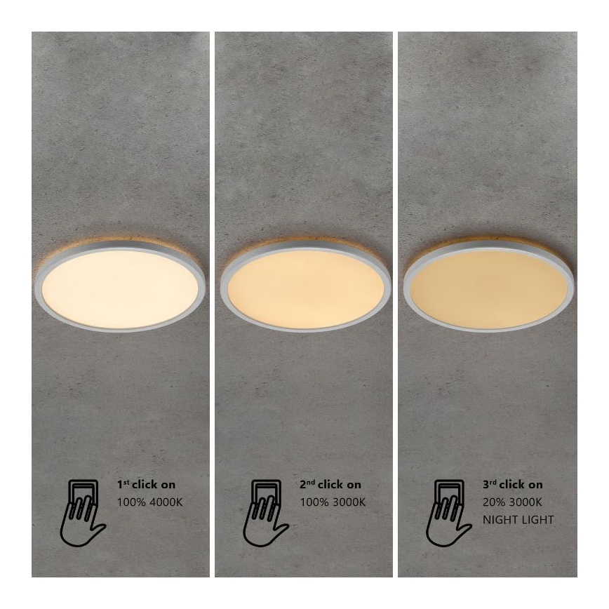 Nordlux - Plafón LED regulable para baño OJA LED/19W/230V 3000/4000K IP54 Ø 43 cm