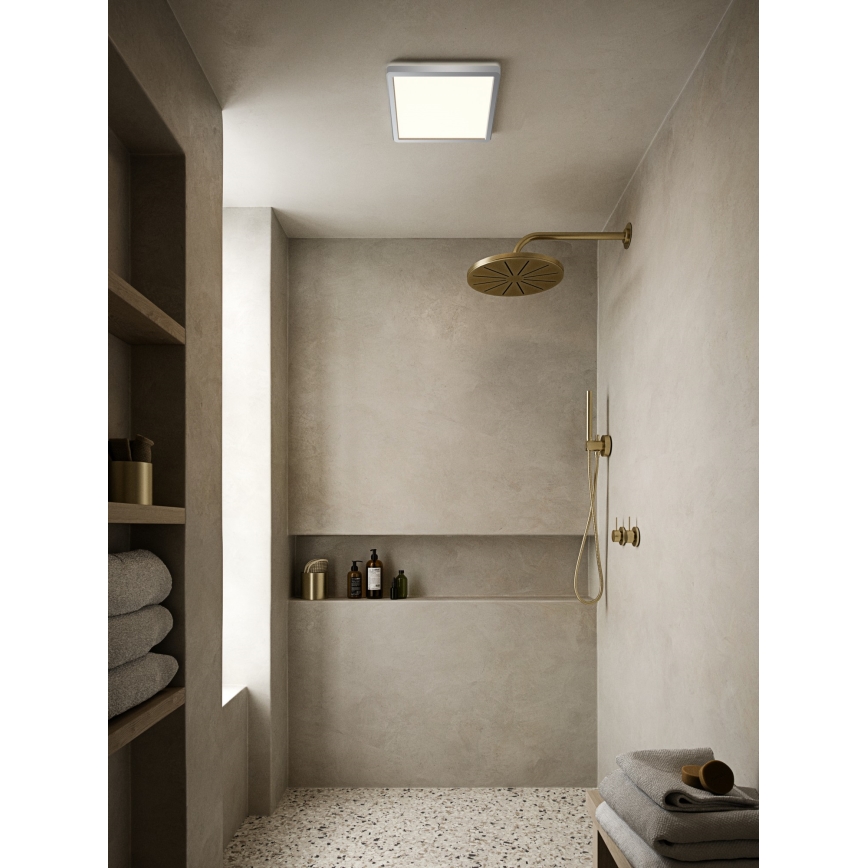 Nordlux - Lámpara de techo LED regulable para baño OJA LED/14,5W/230V 3000/4000K IP54 30x30 cm