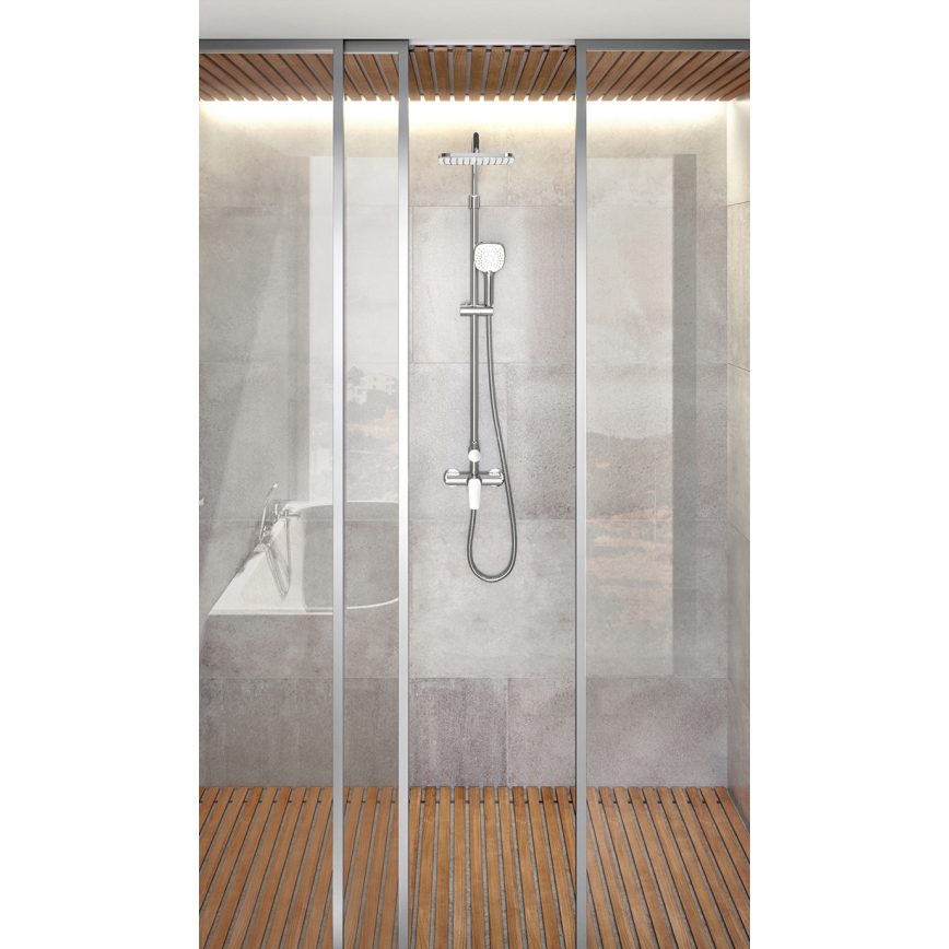 Novaservis - Conjunto de ducha con grifo METALIA ECO cromo brillante