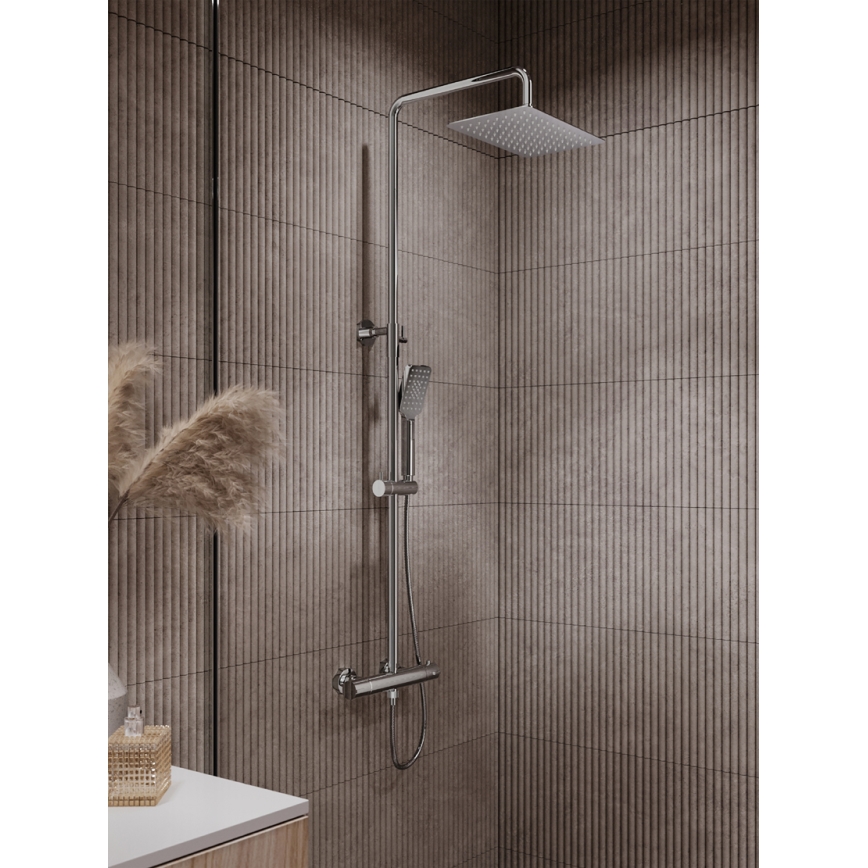 Novaservis - Conjunto de ducha con grifo termostático METALIA ECO cromo brillante