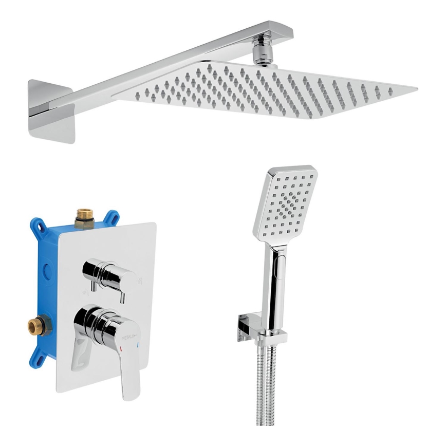 Novaservis - Grifería de ducha con grifo empotrado METALIA ECO cromo brillante