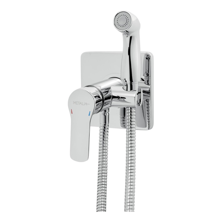 Novaservis - Grifo de bidé con ducha para instalación empotrada METALIA cromo brillante