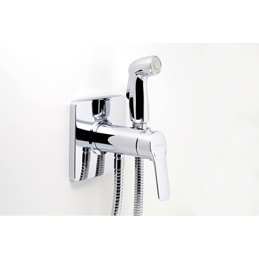 Novaservis - Grifo de bidé con ducha para instalación empotrada METALIA cromo brillante