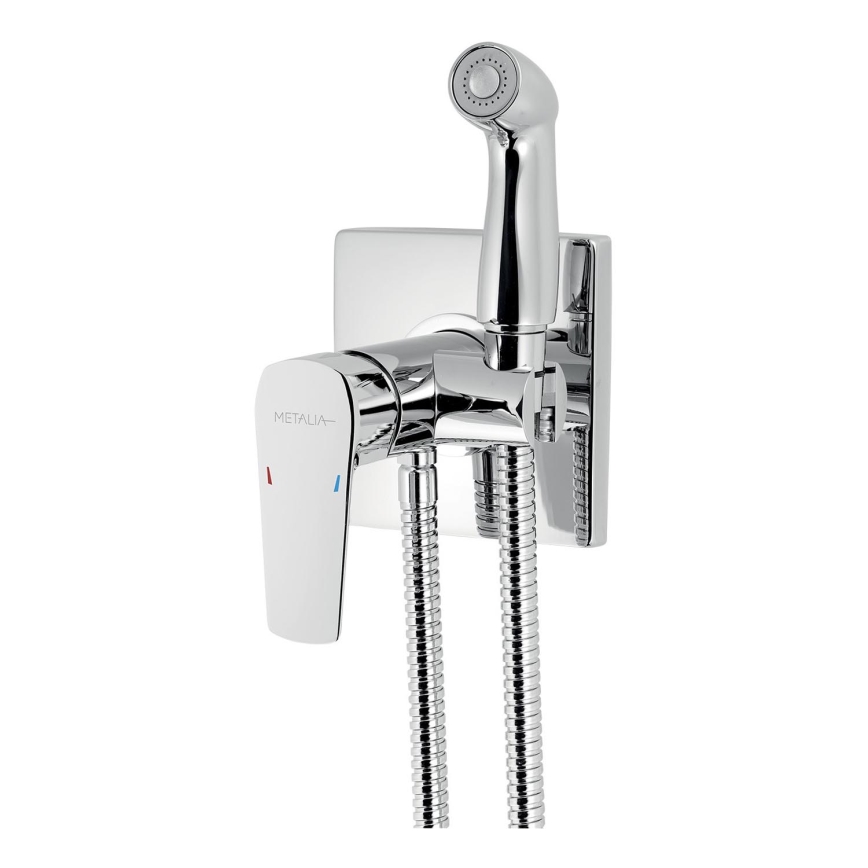 Novaservis - Grifo de bidé con ducha para instalación empotrada METALIA cromo brillante