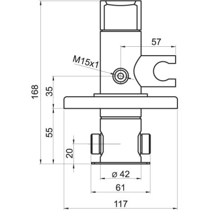 Novaservis - Grifo de bidé con ducha para instalación empotrada METALIA cromo brillante