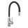 Novaservis - Grifo de fregadero con brazo flexible acero inoxidable/negro mate