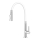 Novaservis - Grifo de fregadero con brazo flexible cromo brillante/blanco