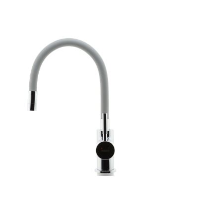 Novaservis - Grifo de fregadero con brazo flexible cromo brillante/gris