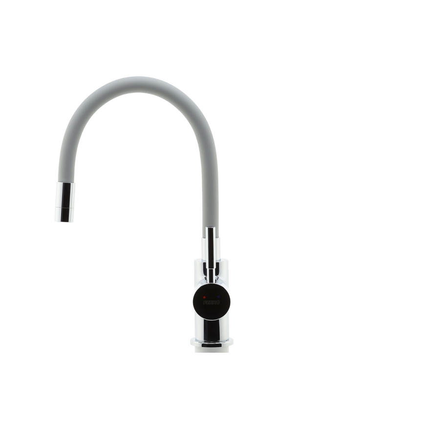 Novaservis - Grifo de fregadero con brazo flexible cromo brillante/gris