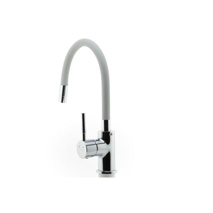 Novaservis - Grifo de fregadero con brazo flexible cromo brillante/gris