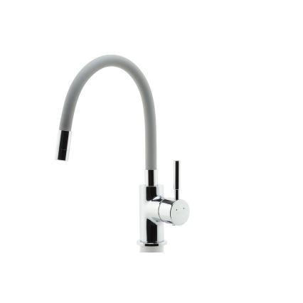 Novaservis - Grifo de fregadero con brazo flexible cromo brillante/gris