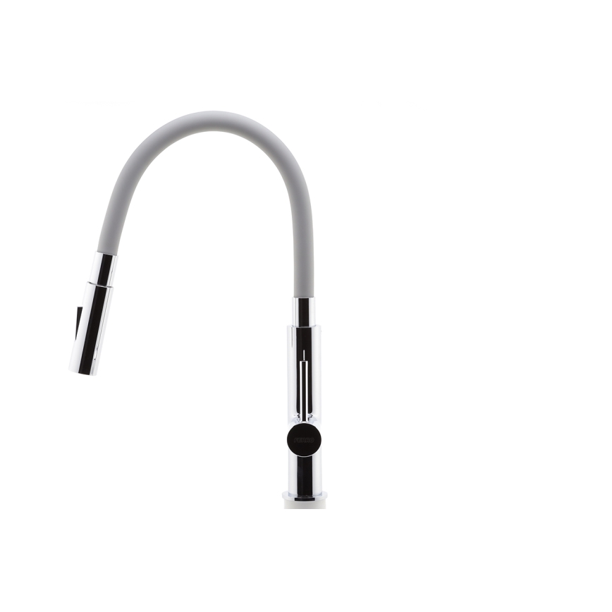Novaservis - Grifo de fregadero con brazo flexible cromo brillante/gris