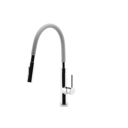 Novaservis - Grifo de fregadero con brazo flexible cromo brillante/gris