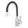 Novaservis - Grifo de fregadero con brazo flexible cromo brillante/negro mate