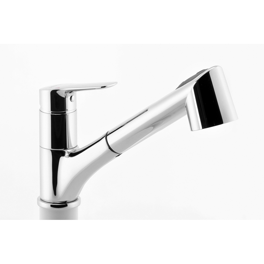 Novaservis - Grifo de fregadero con rociador extraíble METALIA cromo brillante