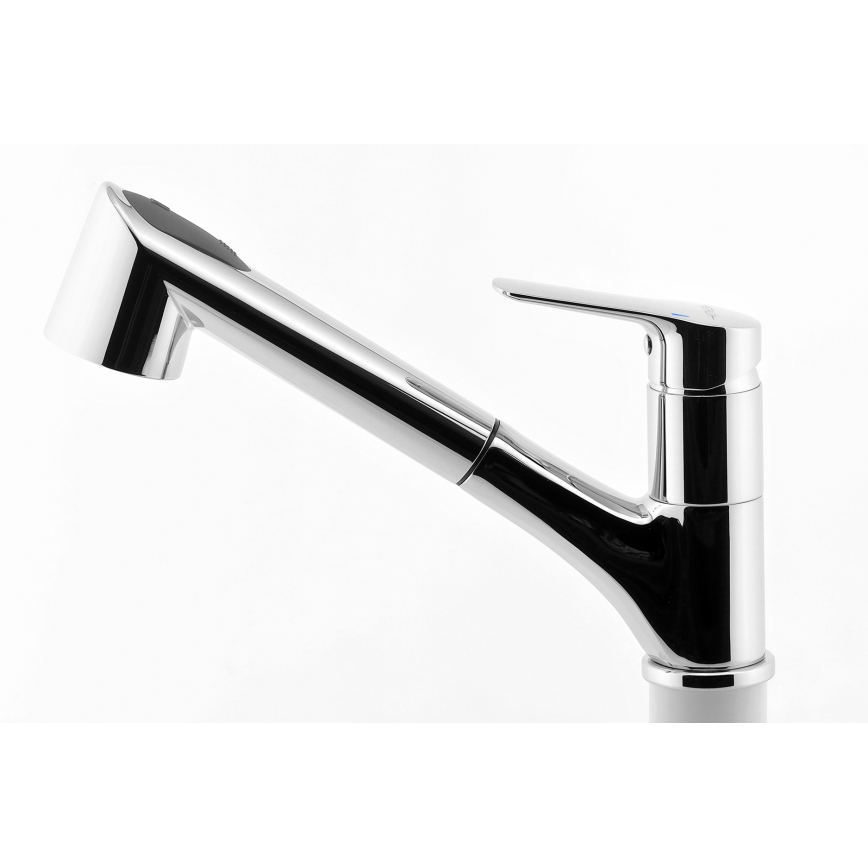 Novaservis - Grifo de fregadero con rociador extraíble METALIA cromo brillante