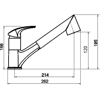 Novaservis - Grifo de fregadero con rociador extraíble METALIA cromo pulido