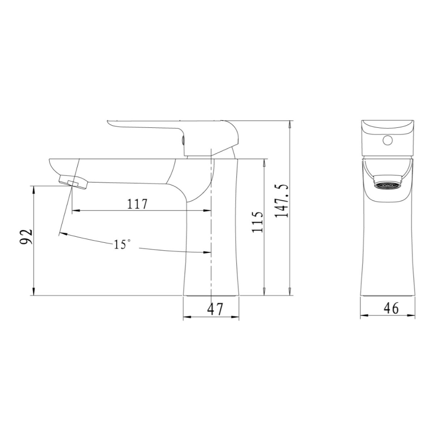 Novaservis - Grifo de lavabo NOBLESS TINA blanco