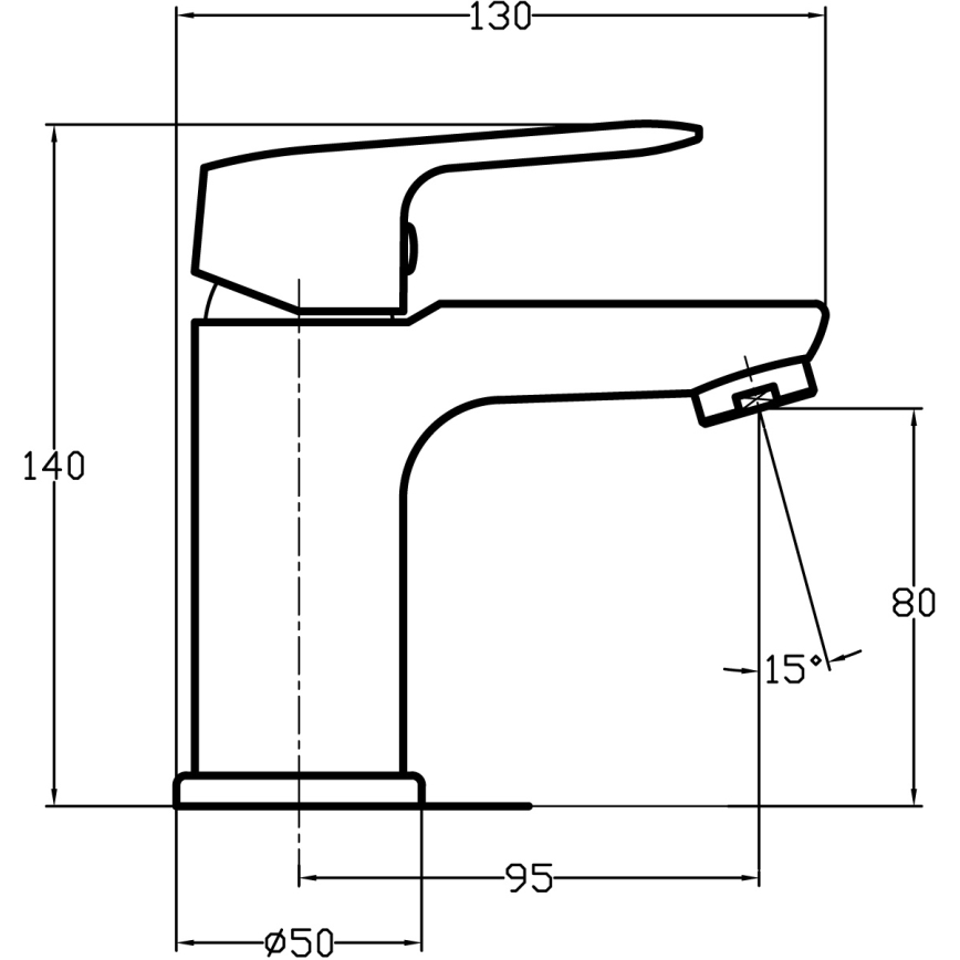 Novaservis - Grifo de lavabo TITANIA COSMOS cromo brillante