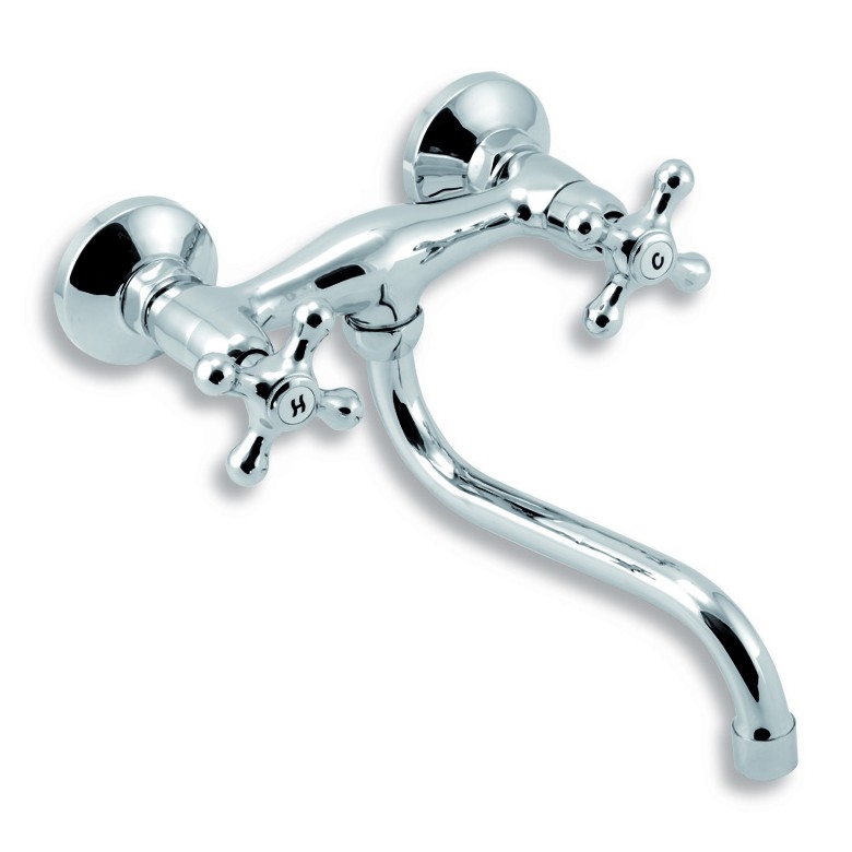 Novaservis - Grifo para fregadero/lavabo TITANIA RETRO, cromado brillante