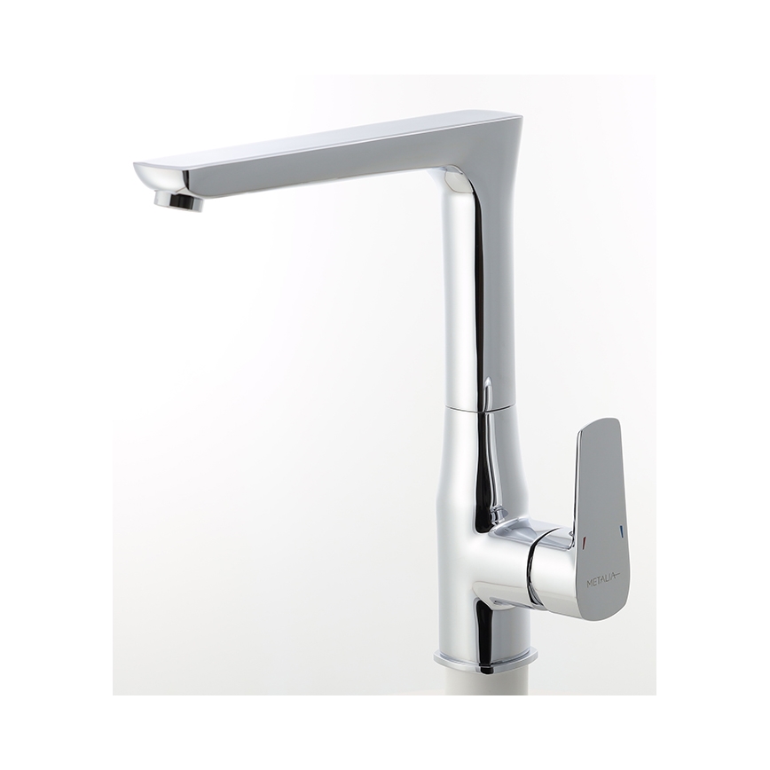 Novaservis - Grifo para fregadero METALIA, acabado cromo brillante