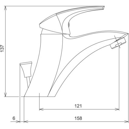 Novaservis - Grifo para lavabo METALIA blanco