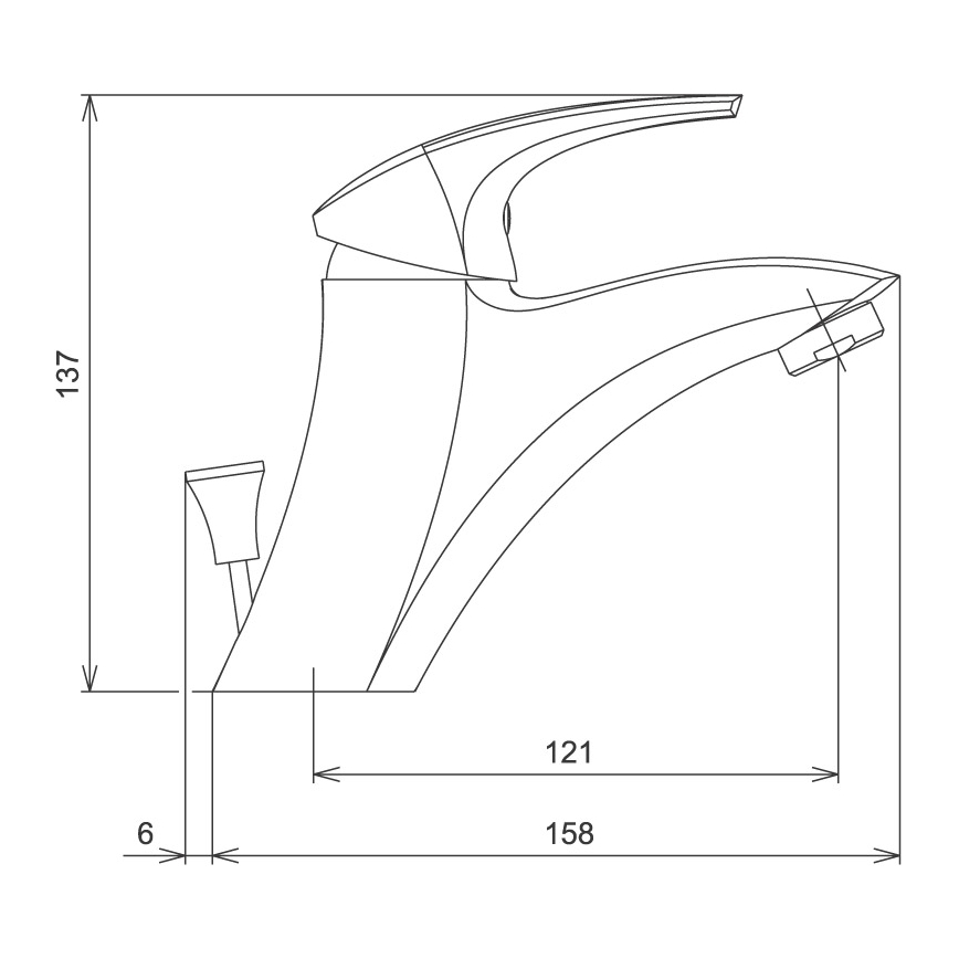 Novaservis - Grifo para lavabo METALIA blanco
