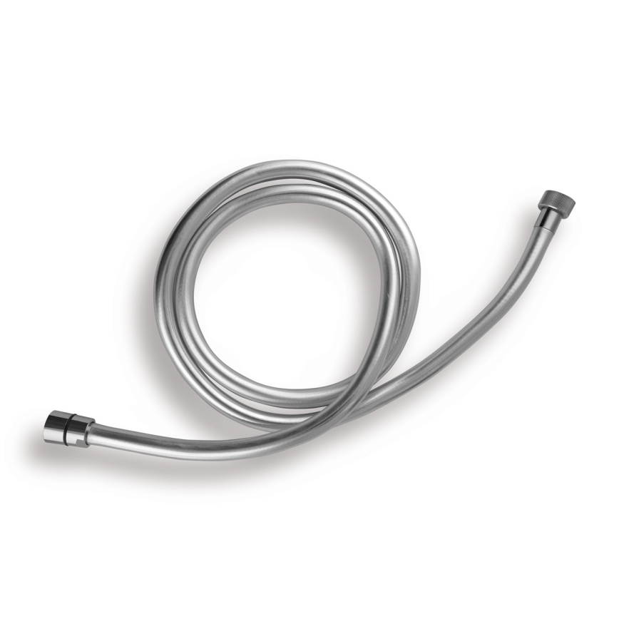 Novaservis - Manguera de ducha de plástico 150 cm cromo mate