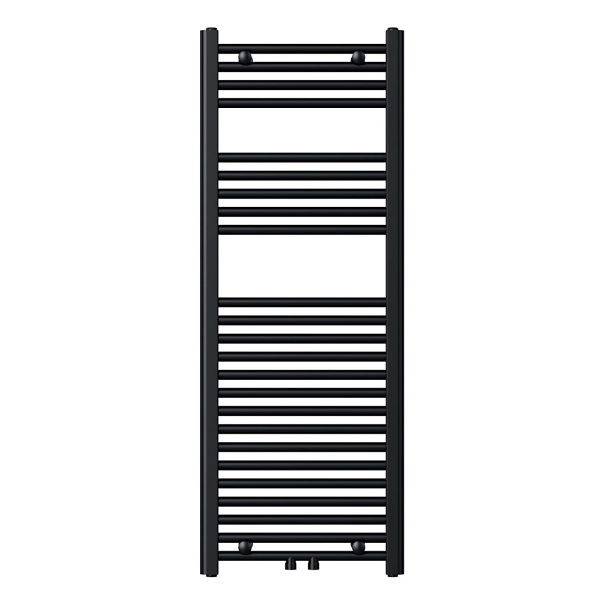 Novaservis - Radiador toallero de escalera para baño 490W/230V 120x45 cm negro recto