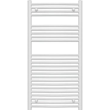 Novaservis - Radiador toallero de escalera para baño 644W/230V 120x60 cm blanco redondeado