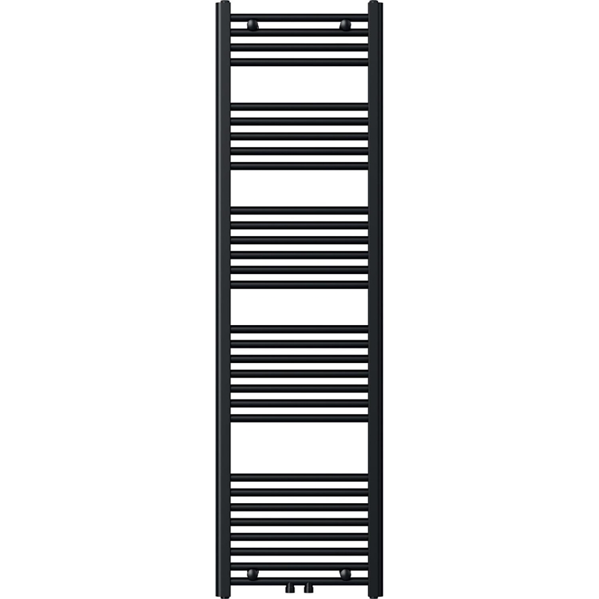 Novaservis - Radiador toallero en escalera para baño 648W/230V 160x45 cm negro recto
