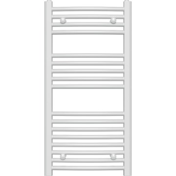 Novaservis - Radiador toallero para baño 365W/230V 90x45 cm blanco, de diseño redondeado