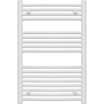 Novaservis - Radiador toallero para baño 478 W/230 V, 90 x 60 cm, blanco, acabado redondeado