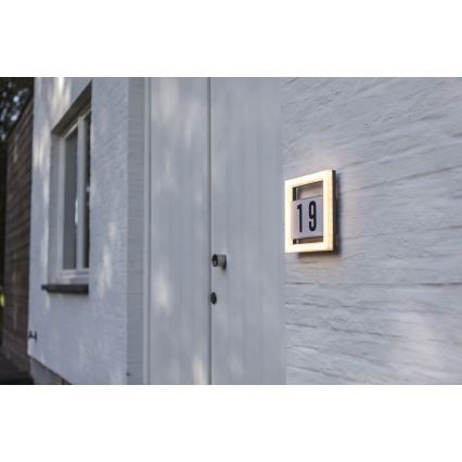 Número de casa LED ALICE LED/13W/230V IP44 3000K antracita