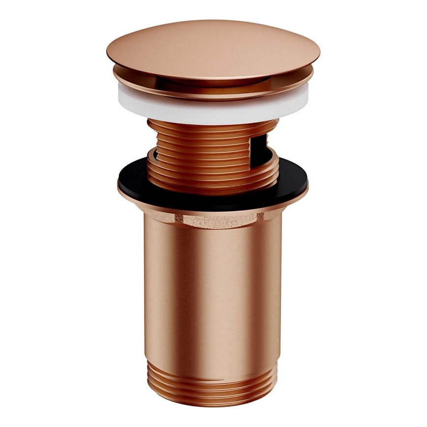 OMNIRES A706CPB - Desagüe de lavabo CLICK-CLACK diá. 6,6 cm cobre cepillado